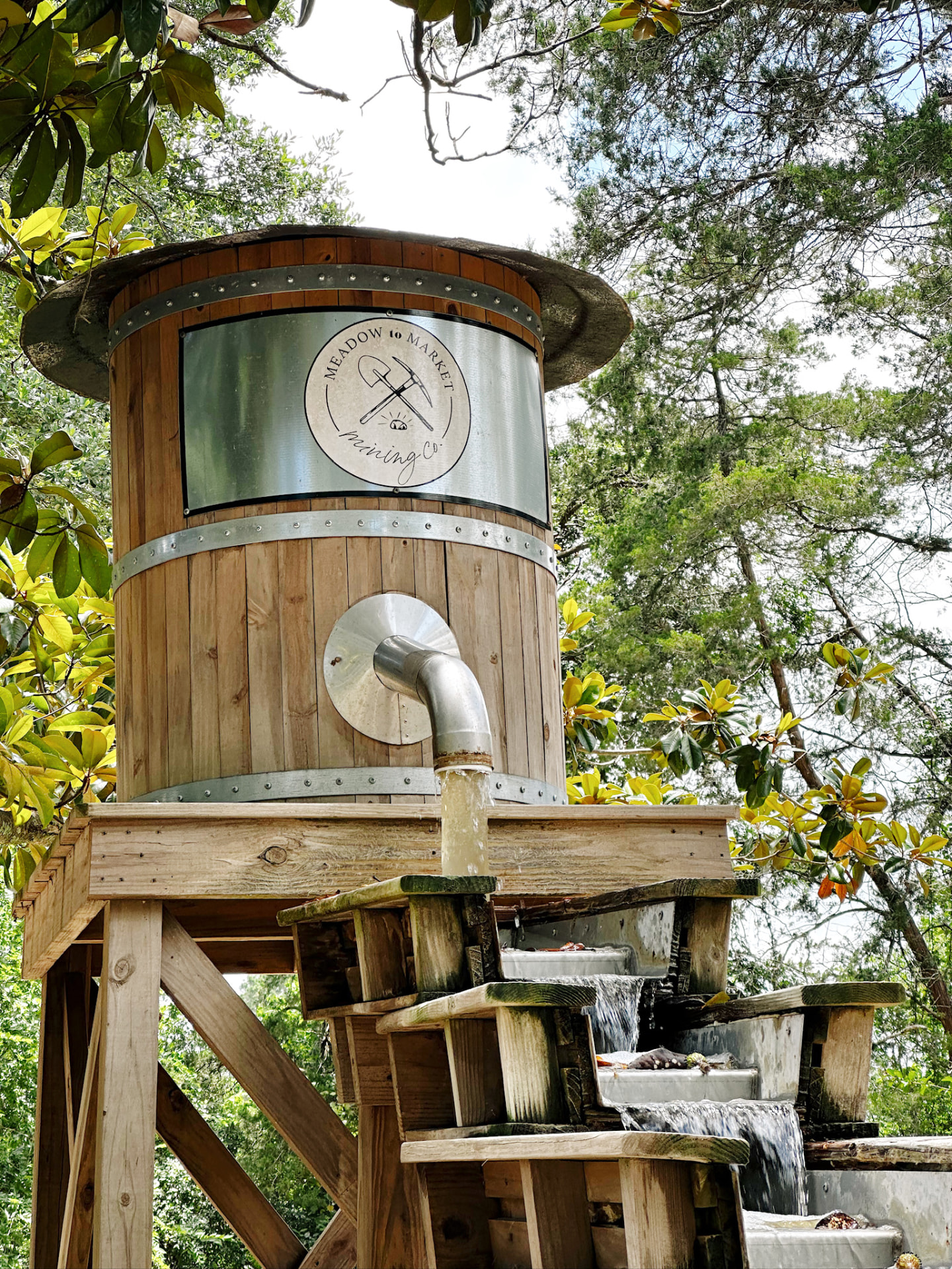 Mining Co. water tower feeding the sluice